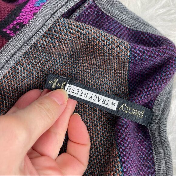 Anthropologie Plenty by Tracy Reece Fairisle Stripe Slouchy Pullover Sweater - Picture 7 of 8